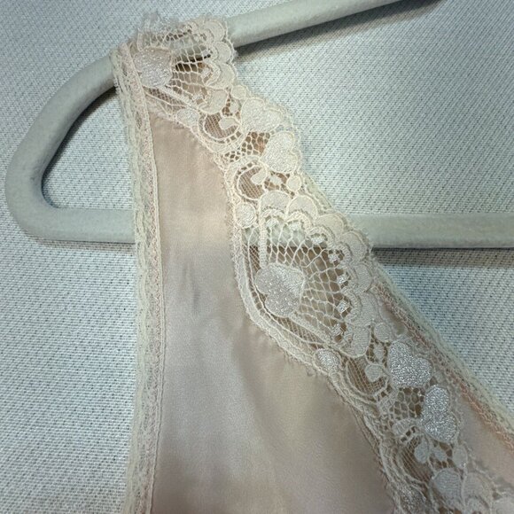 Vtg Barbizon Satin Remarque Womens Lace Chemise Medium Pale Pink Lace - Picture 5 of 14